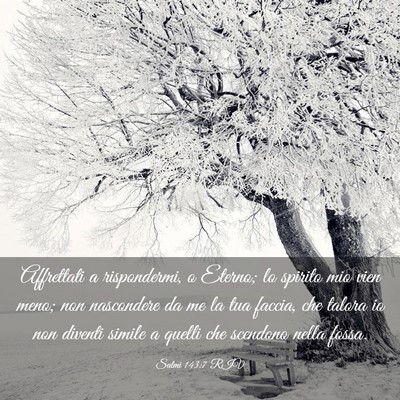 Picture 03 - Salmi 143:7 RIV - Affrettati a rispondermi, o Eterno; lo spirito - Bible Verse Picture