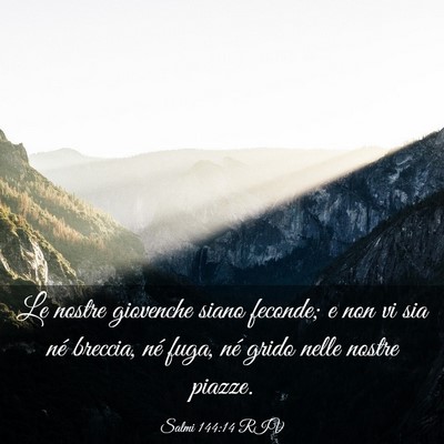 Picture 03 - Salmi 144:14 RIV - Le nostre giovenche siano feconde; e non vi sia - Bible Verse Picture