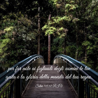 Picture 03 - Salmi 145:12 RIV - per far note ai figliuoli degli uomini le tue - Bible Verse Picture