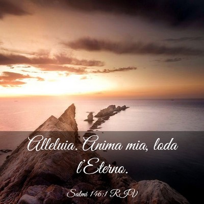 Picture 03 - Salmi 146:1 RIV - Alleluia. Anima mia, loda - Bible Verse Picture