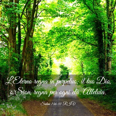 Picture 03 - Salmi 146:10 RIV - L’Eterno regna in perpetuo; il tuo Dio, o Sion, - Bible Verse Picture