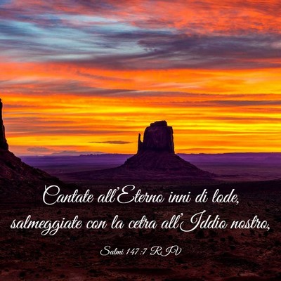 Picture 03 - Salmi 147:7 RIV - Cantate all’Eterno inni di lode, salmeggiate - Bible Verse Picture