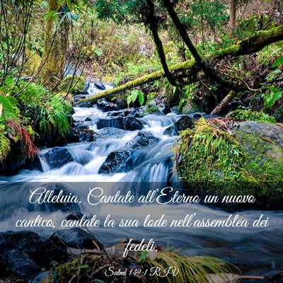 Picture 03 - Salmi 149:1 RIV - Alleluia. Cantate all’Eterno un nuovo cantico, - Bible Verse Picture
