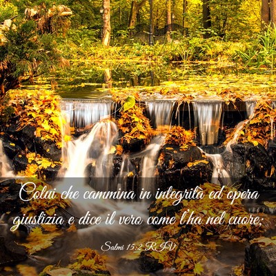 Picture 03 - Salmi 15:2 RIV - Colui che cammina in integrità ed opera - Bible Verse Picture