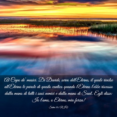Picture 03 - Salmi 18:1 RIV - Al Capo de’ musici. Di Davide, servo - Bible Verse Picture