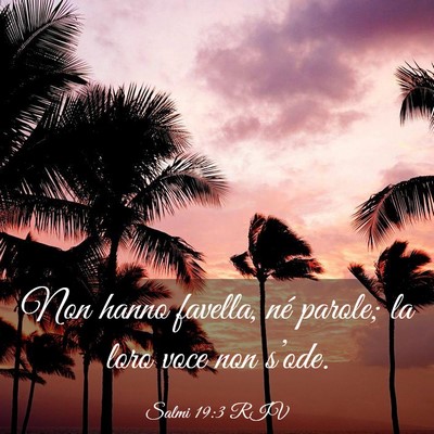 Picture 03 - Salmi 19:3 RIV - Non hanno favella, né parole; la loro voce non - Bible Verse Picture