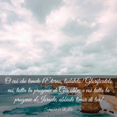 Picture 03 - Salmi 22:23 RIV - O voi che temete l’Eterno, lodatelo! - Bible Verse Picture