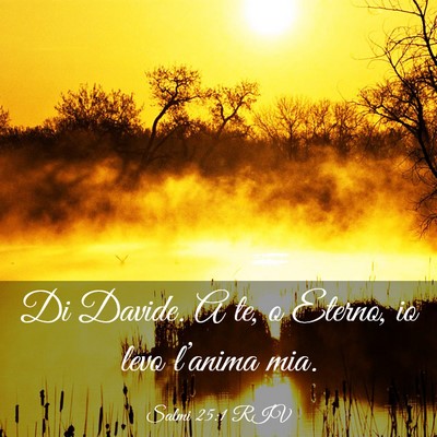 Picture 03 - Salmi 25:1 RIV - Di Davide. A te, o Eterno, io levo l’anima - Bible Verse Picture