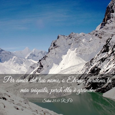 Picture 03 - Salmi 25:11 RIV - Per amor del tuo nome, o Eterno, perdona la mia - Bible Verse Picture