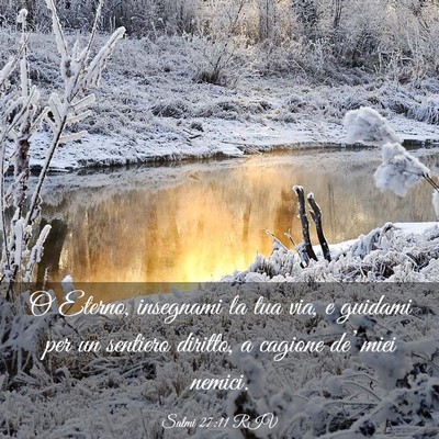 Picture 03 - Salmi 27:11 RIV - O Eterno, insegnami la tua via, e guidami per un - Bible Verse Picture