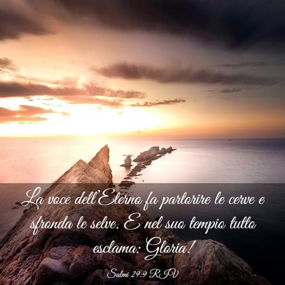 Picture 03 - Salmi 29:9 RIV - La voce dell’Eterno fa partorire le cerve e - Bible Verse Picture