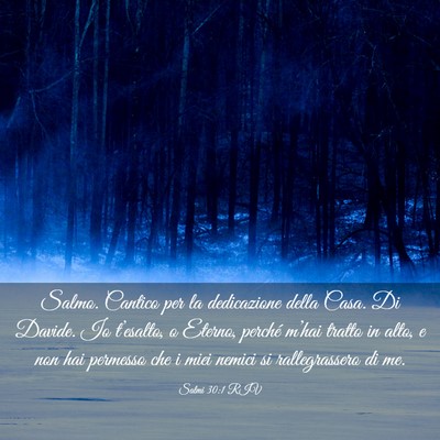 Picture 03 - Salmi 30:1 RIV - Salmo. Cantico per la dedicazione della Casa. Di - Bible Verse Picture