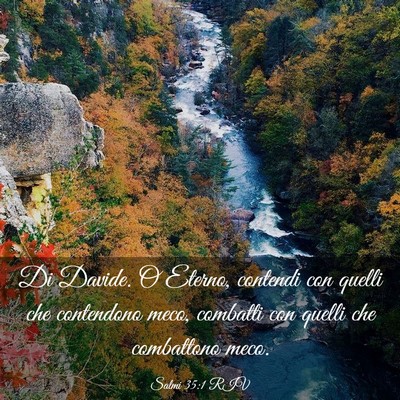 Picture 03 - Salmi 35:1 RIV - Di Davide. O Eterno, contendi con quelli che - Bible Verse Picture