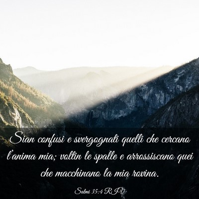 Picture 03 - Salmi 35:4 RIV - Sian confusi e svergognati quelli che cercano - Bible Verse Picture