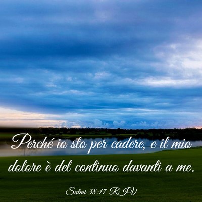 Picture 03 - Salmi 38:17 RIV - Perché io sto per cadere, e il mio dolore è del - Bible Verse Picture