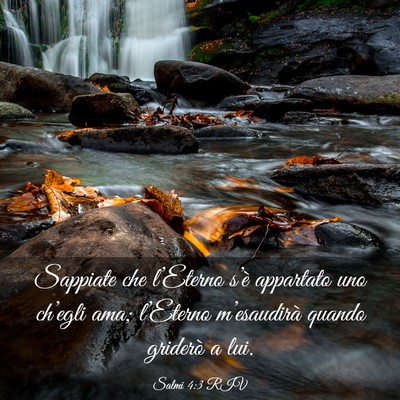 Picture 03 - Salmi 4:3 RIV - Sappiate che l’Eterno s’è appartato uno - Bible Verse Picture