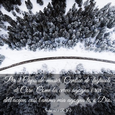 Picture 03 - Salmi 42:1 RIV - Per il Capo de’ musici. Cantico de’ figliuoli - Bible Verse Picture