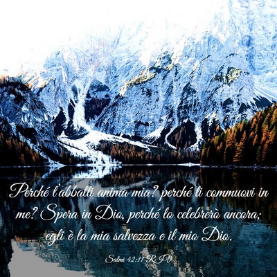 Picture 03 - Salmi 42:11 RIV - Perché t’abbatti anima mia? perché ti - Bible Verse Picture