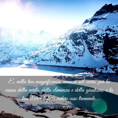 Picture 03 - Salmi 45:4 RIV - E, nella tua magnificenza, avanza sul carro, per - Bible Verse Picture