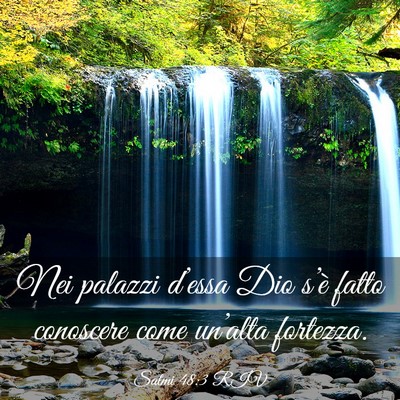 Picture 03 - Salmi 48:3 RIV - Nei palazzi d’essa Dio s’è fatto conoscere - Bible Verse Picture