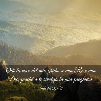 Picture 03 - Salmi 5:2 RIV - Odi la voce del mio grido, o mio Re e mio Dio, - Bible Verse Picture
