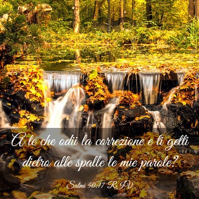 Picture 03 - Salmi 50:17 RIV - A te che odii la correzione e ti getti dietro - Bible Verse Picture