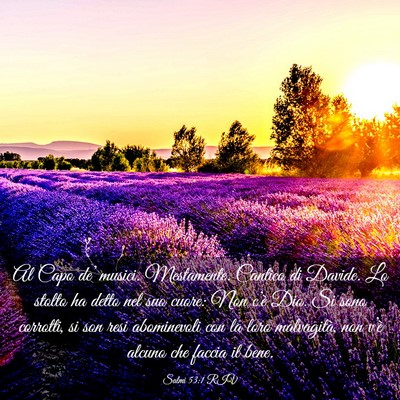 Picture 03 - Salmi 53:1 RIV - Al Capo de’ musici. Mestamente. Cantico di - Bible Verse Picture