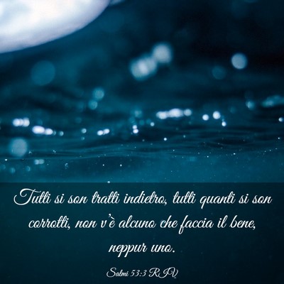 Picture 03 - Salmi 53:3 RIV - Tutti si son tratti indietro, tutti quanti si son - Bible Verse Picture