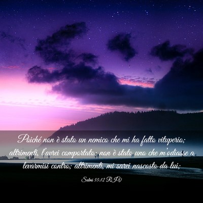 Picture 03 - Salmi 55:12 RIV - Poiché non è stato un nemico che mi ha fatto - Bible Verse Picture