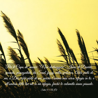 Picture 03 - Salmi 57:1 RIV - Per il Capo de’ musici. “Non distruggere”. - Bible Verse Picture