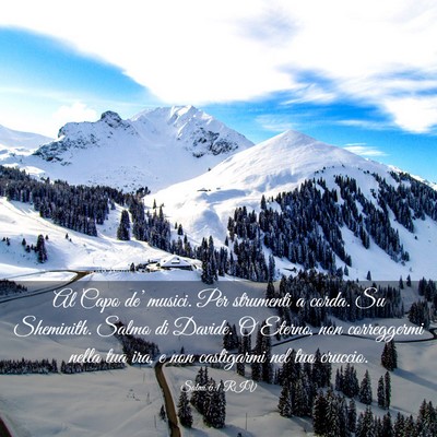 Picture 03 - Salmi 6:1 RIV - Al Capo de’ musici. Per strumenti a corda. Su - Bible Verse Picture