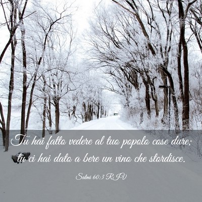 Picture 03 - Salmi 60:3 RIV - Tu hai fatto vedere al tuo popolo cose dure; tu - Bible Verse Picture