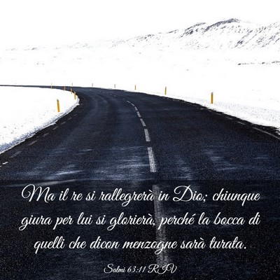 Picture 03 - Salmi 63:11 RIV - Ma il re si rallegrerà in Dio; chiunque giura - Bible Verse Picture