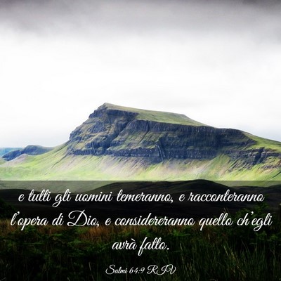 Picture 03 - Salmi 64:9 RIV - e tutti gli uomini temeranno, e racconteranno - Bible Verse Picture