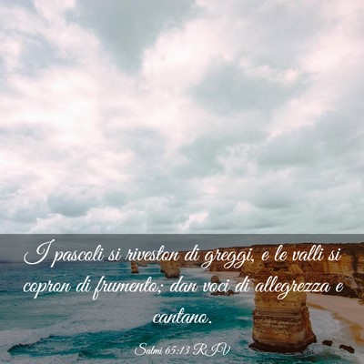 Picture 03 - Salmi 65:13 RIV - I pascoli si riveston di greggi, e le valli si - Bible Verse Picture