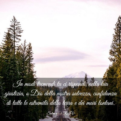 Picture 03 - Salmi 65:5 RIV - In modi tremendi tu ci rispondi, nella tua - Bible Verse Picture