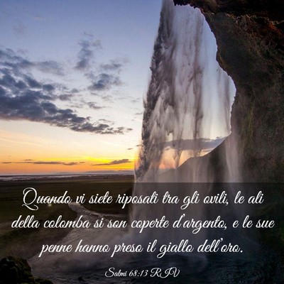 Picture 03 - Salmi 68:13 RIV - Quando vi siete riposati tra gli ovili, le ali - Bible Verse Picture