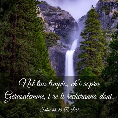 Picture 03 - Salmi 68:29 RIV - Nel tuo tempio, ch’è sopra Gerusalemme, i re - Bible Verse Picture