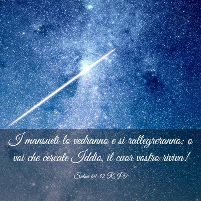 Picture 03 - Salmi 69:32 RIV - I mansueti lo vedranno e si rallegreranno; o voi - Bible Verse Picture