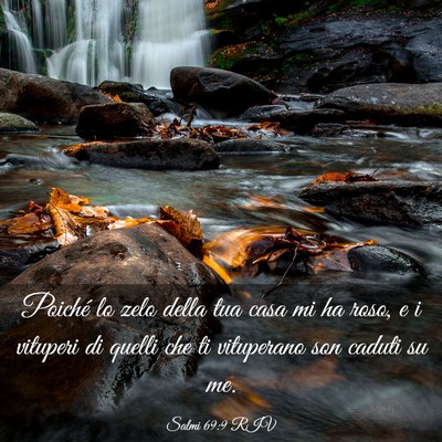 Picture 03 - Salmi 69:9 RIV - Poiché lo zelo della tua casa mi ha roso, e i - Bible Verse Picture
