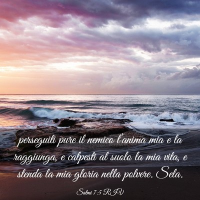 Picture 03 - Salmi 7:5 RIV - perseguiti pure il nemico l’anima mia e la - Bible Verse Picture