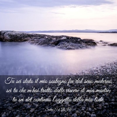Picture 03 - Salmi 71:6 RIV - Tu sei stato il mio sostegno fin dal seno - Bible Verse Picture