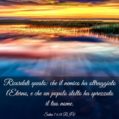Picture 03 - Salmi 74:18 RIV - Ricordati questo: che il nemico ha oltraggiato - Bible Verse Picture