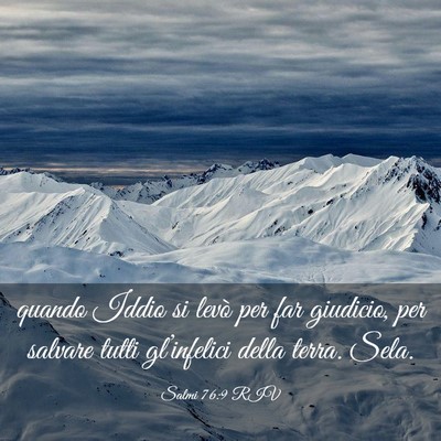 Picture 03 - Salmi 76:9 RIV - quando Iddio si levò per far giudicio, per - Bible Verse Picture