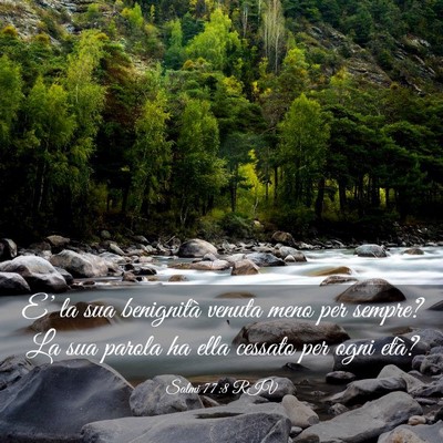 Picture 03 - Salmi 77:8 RIV - E’ la sua benignità venuta meno per sempre? La - Bible Verse Picture