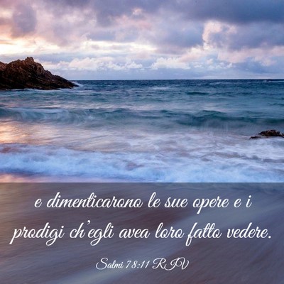 Picture 03 - Salmi 78:11 RIV - e dimenticarono le sue opere e i prodigi - Bible Verse Picture