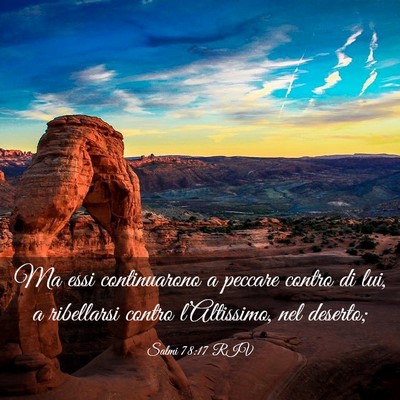 Picture 03 - Salmi 78:17 RIV - Ma essi continuarono a peccare contro di lui, a - Bible Verse Picture