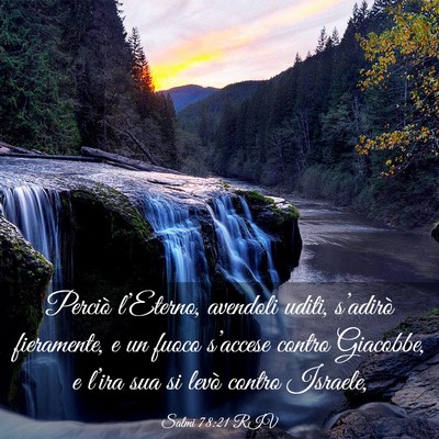 Picture 03 - Salmi 78:21 RIV - Perciò l’Eterno, avendoli uditi, s’adirò - Bible Verse Picture