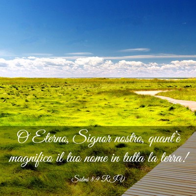 Picture 03 - Salmi 8:9 RIV - O Eterno, Signor nostro, quant’è magnifico il - Bible Verse Picture