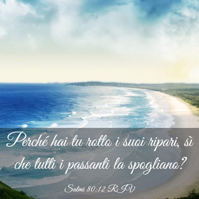 Picture 03 - Salmi 80:12 RIV - Perché hai tu rotto i suoi ripari, sì che tutti - Bible Verse Picture